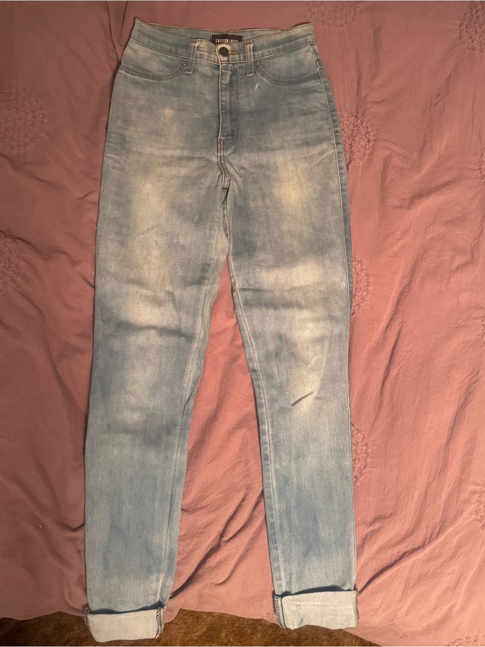Fashion Nova Light Wash High-Rise Skinny Jeans